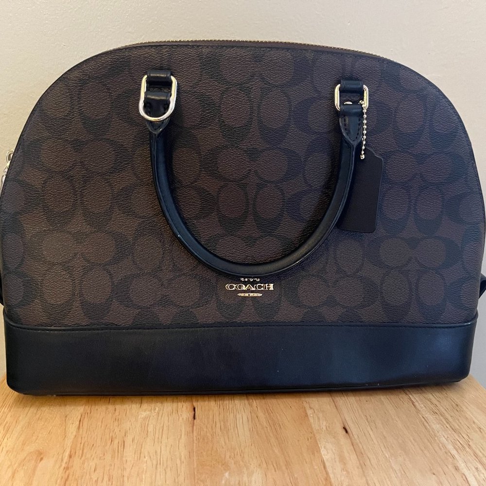 Coach Dark Brown Oval Satchel Bag